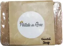 Pétale de Rose Savon artisanal à l’huile d’olive pure et au chocolat pour tous types de peau (80g)