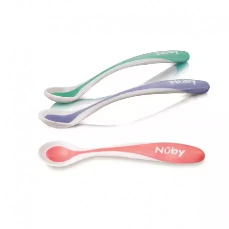 Nuby cuillère thermosensible 3 pièces 4m+
